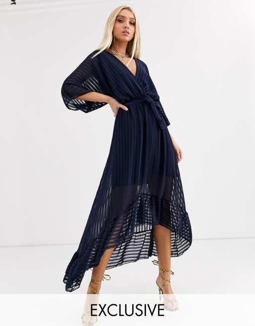 Boohoo navy hot sale blue dress