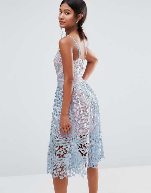 Boohoo lace best sale midi dress