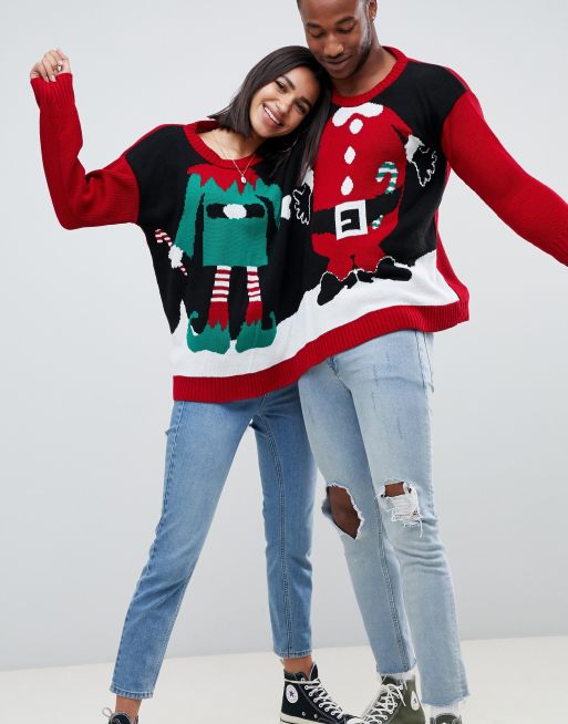 Two headed outlet christmas sweater