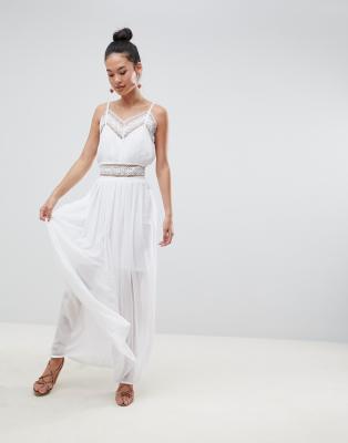 boohoo white maxi dress