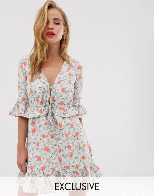 boohoo navy floral dress