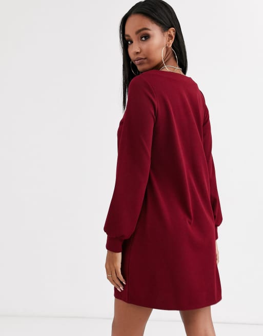 Boohoo shop robe bordeaux