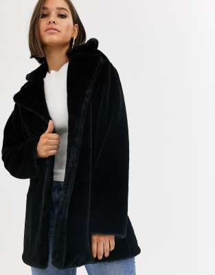 boohoo fur hood coat