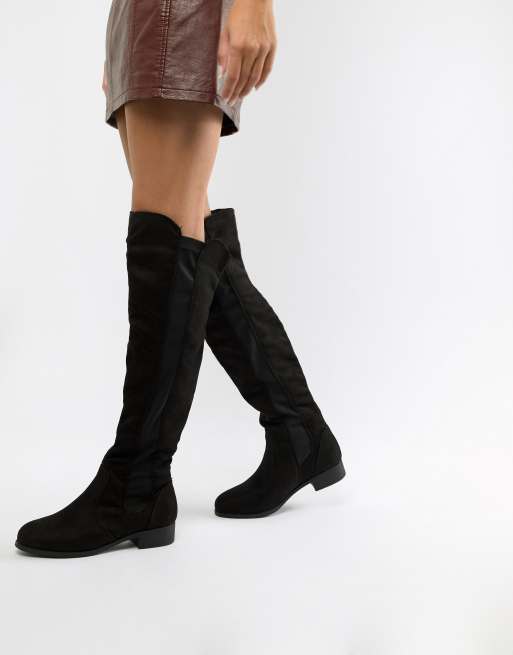 Boohoo hot sale flat boots