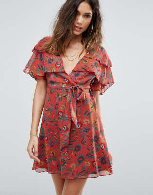 boohoo floral tea dress