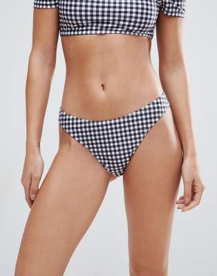 gingham swim bottoms