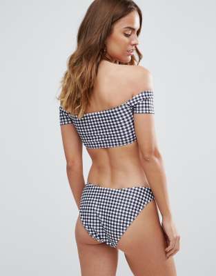 gingham bikini high waisted