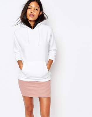 white hoodie boohoo