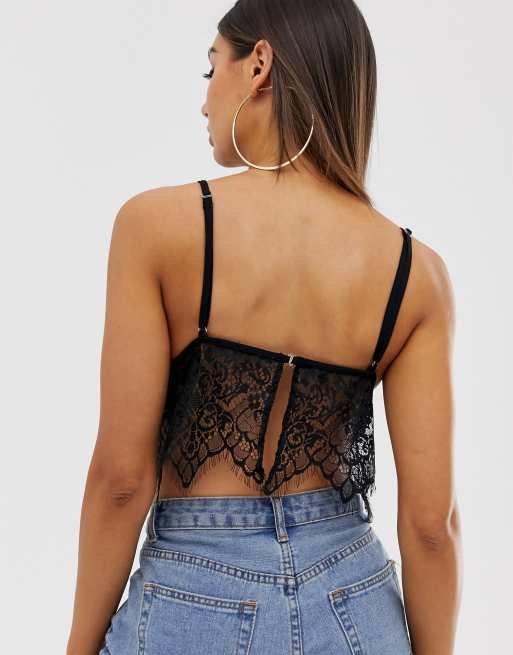 Boohoo lace hot sale bralet