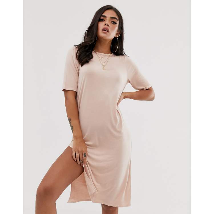 Boohoo Maternity Side Split T-shirt in White