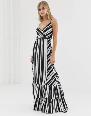 boohoo striped maxi dress