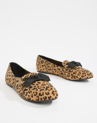 Boohoo - Mocassins avec nœud - Léopard