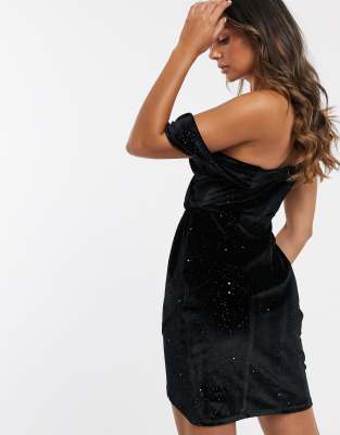 black velvet mini dress