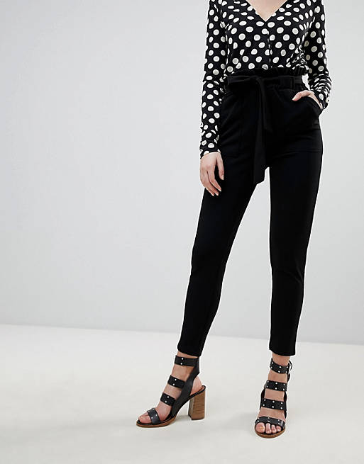 Boohoo Paperbag Waist Belted Trouser