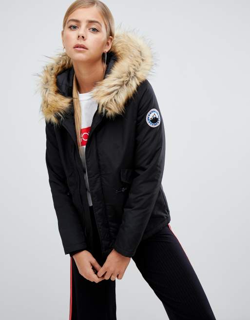 Boohoo hotsell black parka