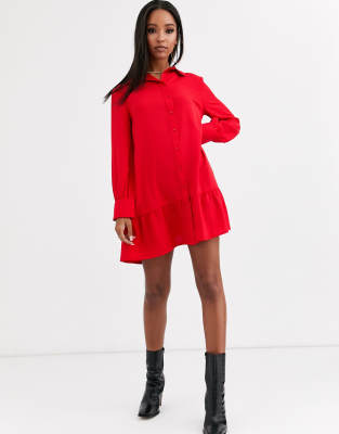 asos peplum shirt dress