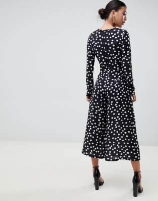 polka dot jumpsuit boohoo