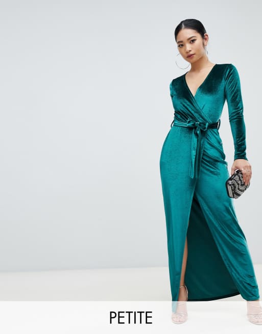 Petite velvet 2025 maxi dress