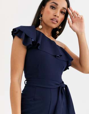 boohoo one shoulder jumpsuit
