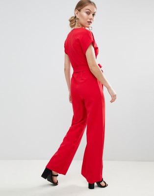 boohoo tailored wide leg jumpsuit