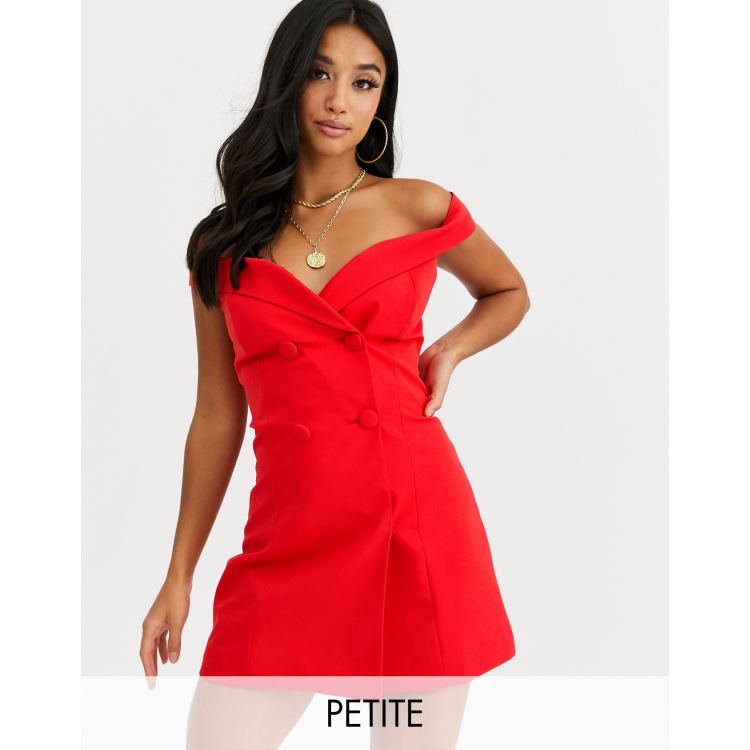 Boohoo red shop blazer dress