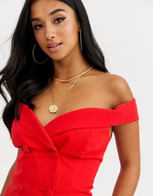 Off the shoulder hot sale blazer dress