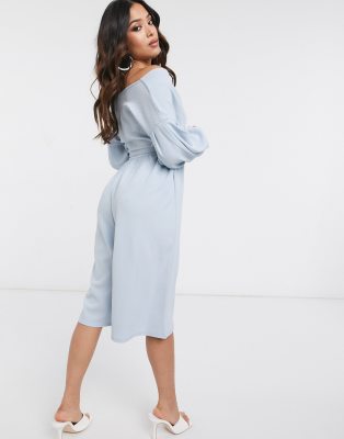boohoo off the shoulder jumpsuit