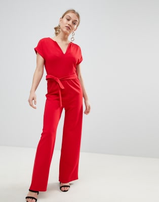 boohoo basic tailored wide leg jumpsuit