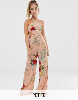 floral jumpsuit boohoo