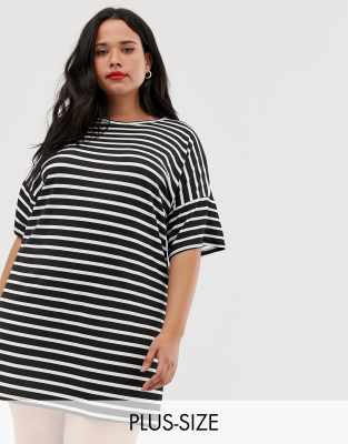 boohoo plus t shirt dress