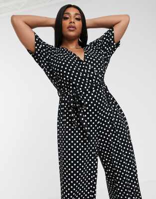 boohoo polka dot jumpsuit