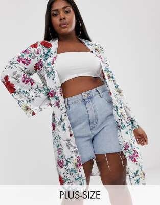 boohoo plus size kimono