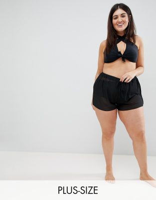 boohoo shorts plus size