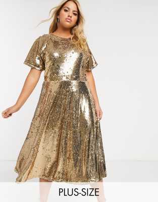 asos sequin dress plus size