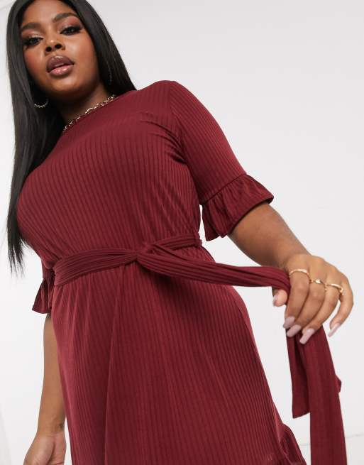 Boohoo robe outlet bordeaux