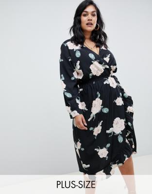 boohoo plus size midi dress