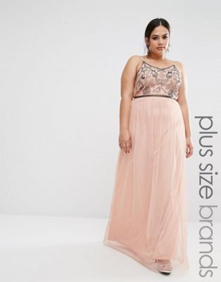 sequin embroidered maxi dress