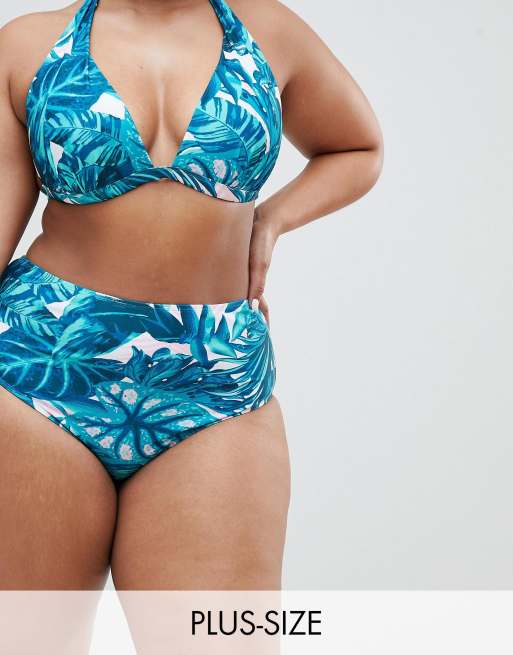 Sportsmand samling omfavne Boohoo Plus Tropical Print Bikini | ASOS