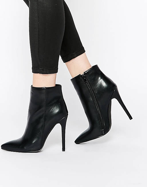 Boohoo Pointed Heeled Ankle Boots