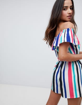 rainbow stripe playsuit