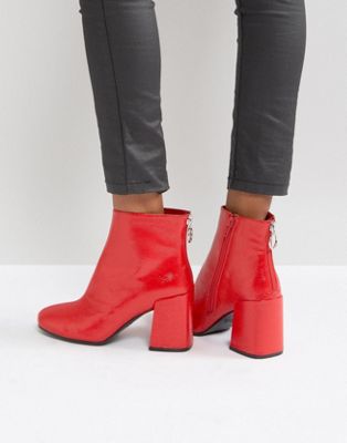 red patent boots