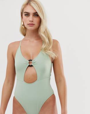 light green swimsuit