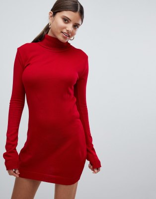 boohoo roll neck jumper dress