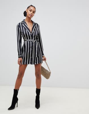 boohoo tuxedo dress