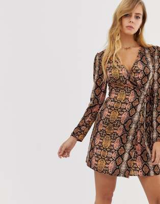 Boohoo snake hot sale print dress