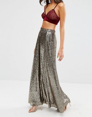 sparkly maxi skirt