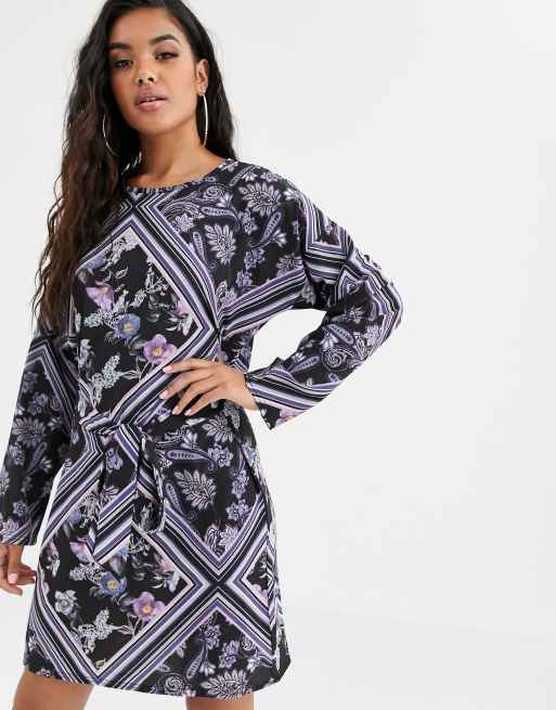 Scarf print shop shift dress