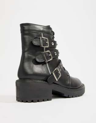 boohoo buckle boots