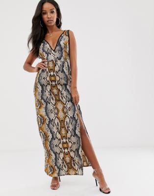 vestito pitonato lungo