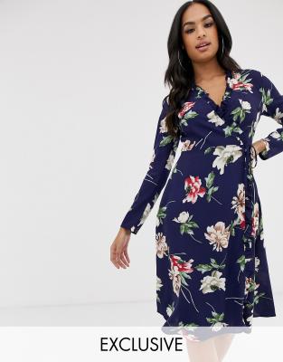 boohoo navy floral dress